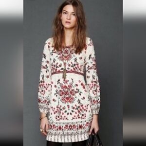 Free People Floral Long Sleeve Dress Sz 0